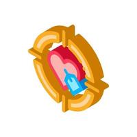 Heart Target isometric icon vector illustration