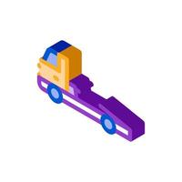 Tow Cargo Truck isometric icon vector illustration