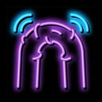 flexible insulation bursts optical fiber neon glow icon illustration vector