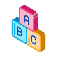 Baby Toy Cubes isometric icon vector illustration