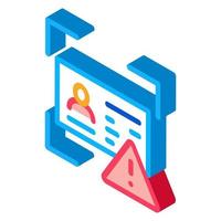 Fake Document isometric icon vector illustration