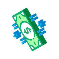 Money Banknote isometric icon vector illustration