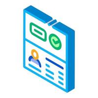 Passport Access isometric icon vector illustration