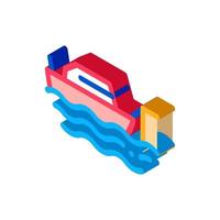 Fishing Ship isometric icon vector illustration