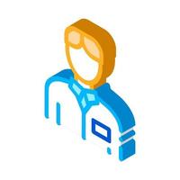 Nurse Silhouette isometric icon vector illustration