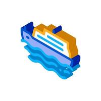 Pleasure Boat isometric icon vector illustration