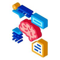 Brain Feature isometric icon vector illustration