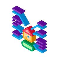 house characteristics isometric icon vector illustration