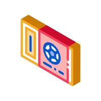 Ticket On Football Game isometric icon vector illustration