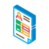 Profile Sheet isometric icon vector illustration