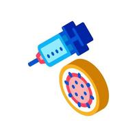 Syringe And Virus isometric icon vector illustration