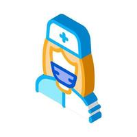 Nurse Paramedic isometric icon vector illustration