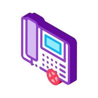 Broken Telephone isometric icon vector illustration