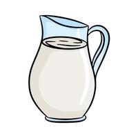 Contoured jug of milk vector illustration