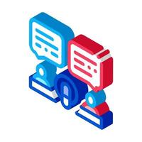 Hosts Talk In Microphone isometric icon vector illustration