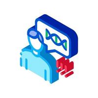 Man Genetic Molecule isometric icon vector illustration