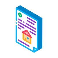 house document isometric icon vector illustration