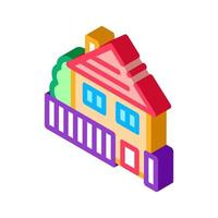 house real estate isometric icon vector illustration