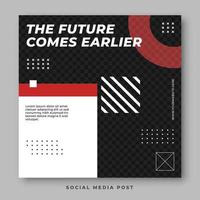 el futuro viene antes plantilla de redes sociales vector