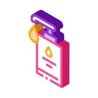 Hygiene Soap Bottle isometric icon vector illustration