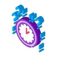 Clock And Question Mark isometric icon vector illustration