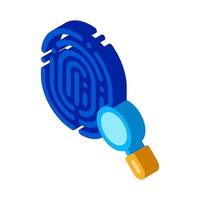 Dactylogram Fingerprint isometric icon vector illustration