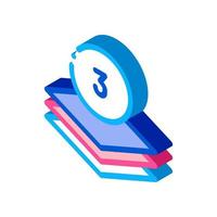 Three Layers isometric icon vector illustration