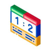 Soccer Scoreboard isometric icon vector illustration