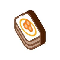 Caviar On Pancake isometric icon vector illustration