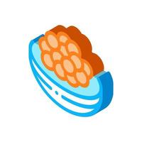 Caviar On Tray isometric icon vector illustration