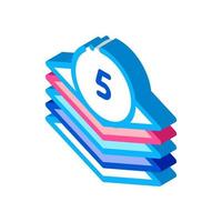 Five Layers isometric icon vector illustration