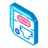 Diaper Device isometric icon vector illustration