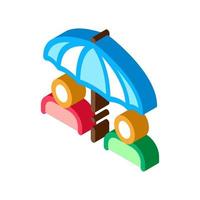 Human Umbrella isometric icon vector illustration