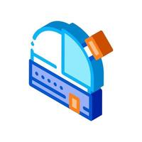 Observatory Telescope isometric icon vector illustration