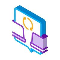 computers connection isometric icon vector illustration