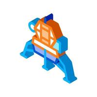 Manned Spacecraft isometric icon vector illustration