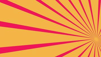 fondo abstracto animado de rayos radiales cómicos de color rosa y amarillo. fondo retro para comic book.movimiento de bucle rápido.