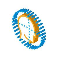 Scan Head Authentication isometric icon vector illustration