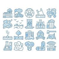 Pollution of Nature Vector icon hand drawn illustration