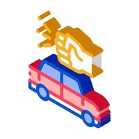 Kick Push Machine isometric icon vector illustration