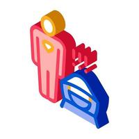 Floodlight Give Signal isometric icon vector illustration