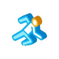 Runner Athlete in Action isometric icon vector illustration