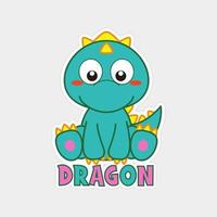 Beautiful dragon sticker design printable vector