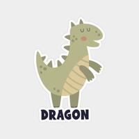 Beautiful dragon sticker design printable vector