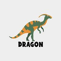 Beautiful dragon sticker design printable vector