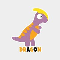 Beautiful dragon sticker design printable vector