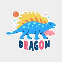 Beautiful dragon sticker design printable vector