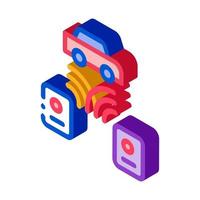 Code Car Grabber isometric icon vector illustration