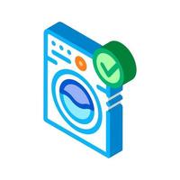Laundry Washing Machine isometric icon vector illustration