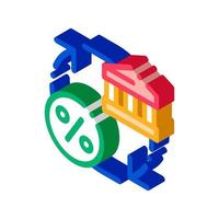 Credit Building Exhange isometric icon vector illustration